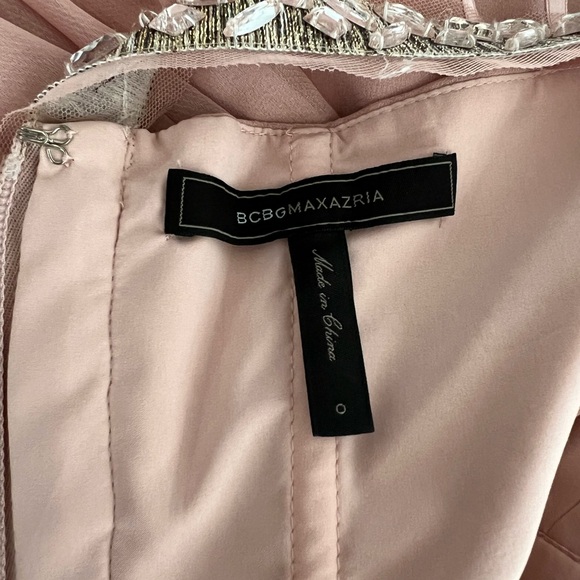 BCBGMAXAZRIA “Celestine” Beaded Halter Gown – Misty Rose – Size 0 - Picture 14 of 15